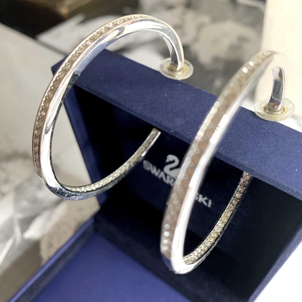 Gorgeous Swarovski Hoops Large size